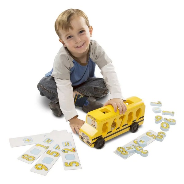 Продукт Melissa & Doug - Дървен автобус с цифри за вграждане  - 0 - BG Hlapeta